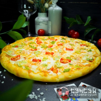 Пицца Цезарь с курицей