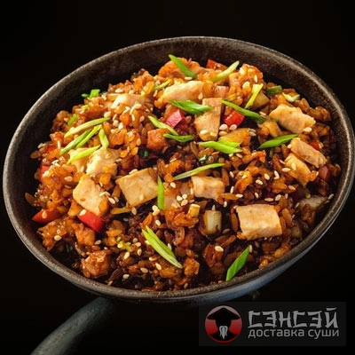 Рис со свининой терияки